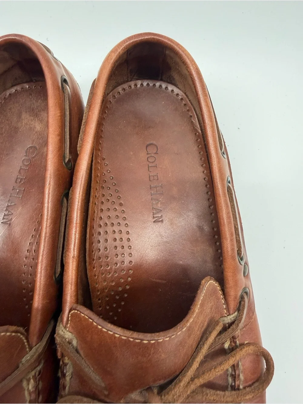 Cole Haan Men’s Tan Leather Moccasin Loafers
